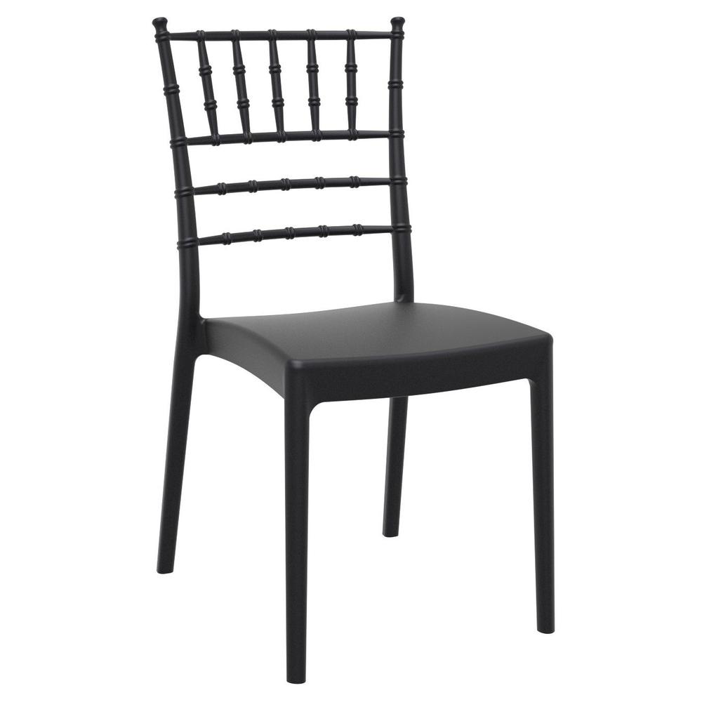 Josephine Outdoor Dining Chair Black, set of 2. The main picture.