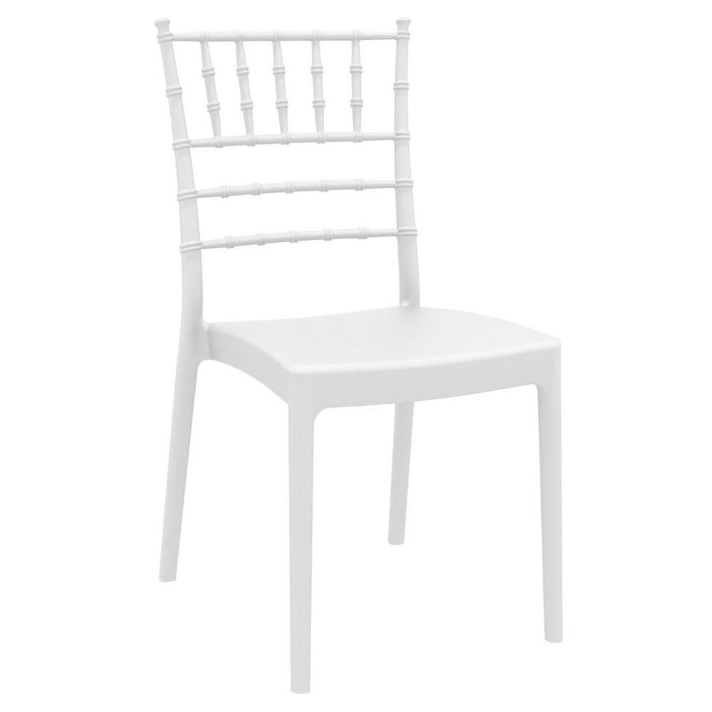Josephine Outdoor Dining Chair White, Set of 2. The main picture.