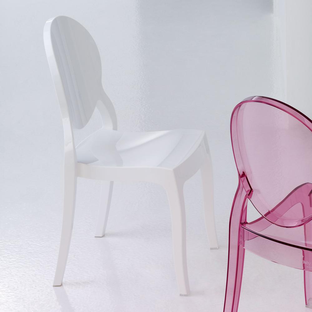Polycarbonate Kids Chair, Glossy White, Belen Kox. Picture 7