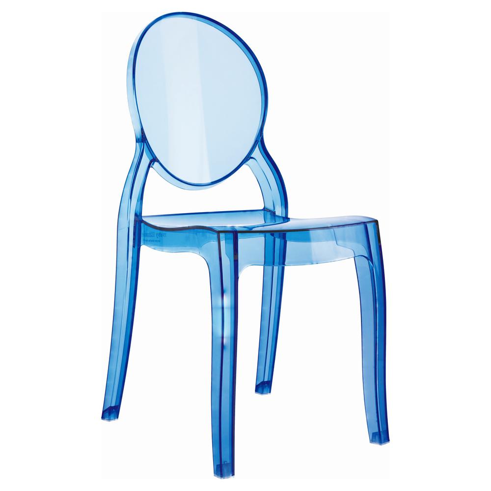 Baby Elizabeth Kids Chair Transparent Blue. Picture 1