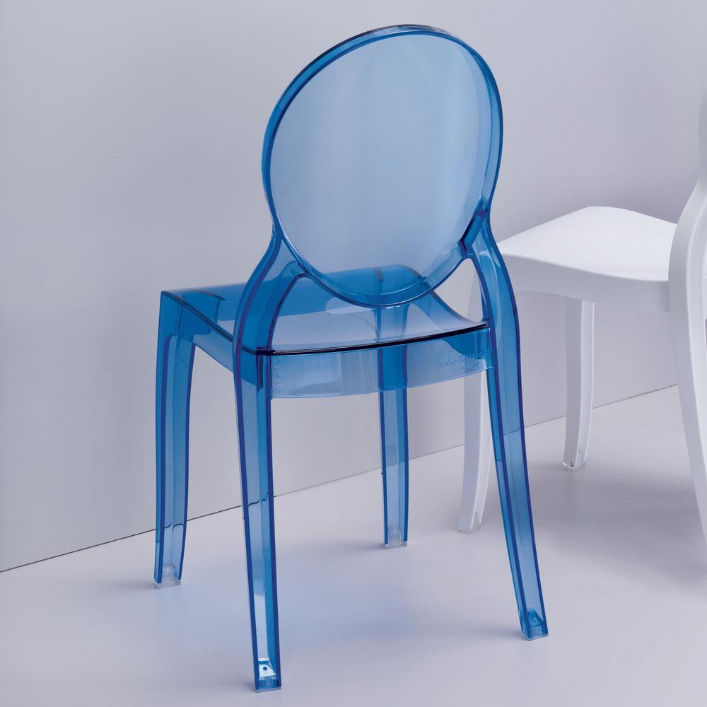 Baby Elizabeth Kids Chair Transparent Blue. Picture 7