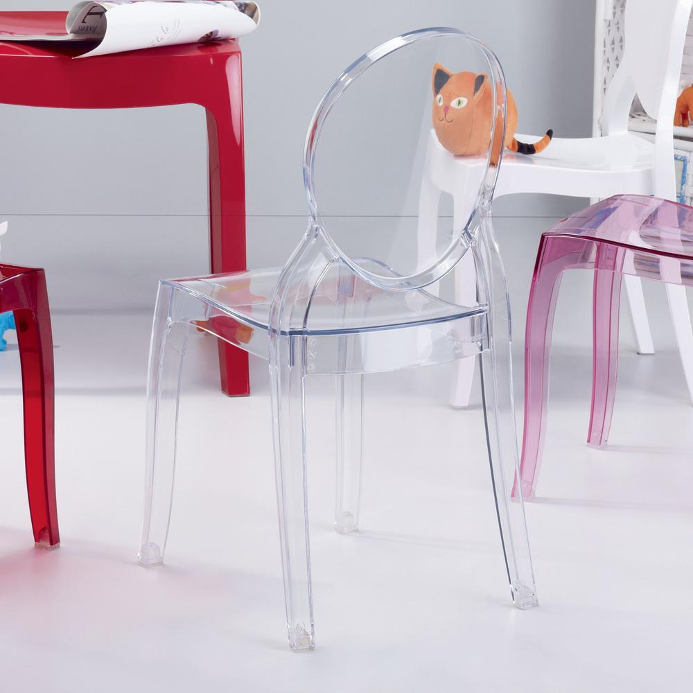 Baby Elizabeth Kids Chair Transparent Clear. Picture 6