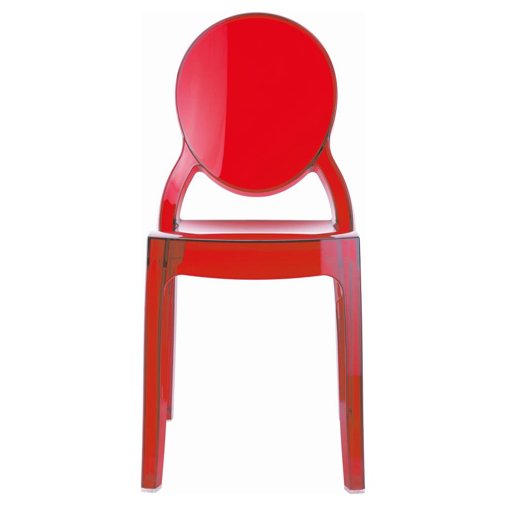 Baby Elizabeth Kids Chair Transparent Red. Picture 5