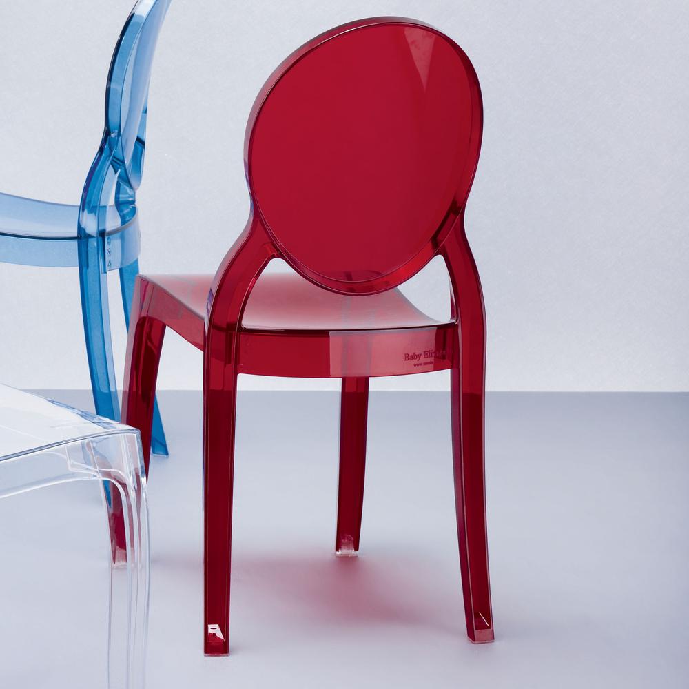 Baby Elizabeth Kids Chair Transparent Red. Picture 6