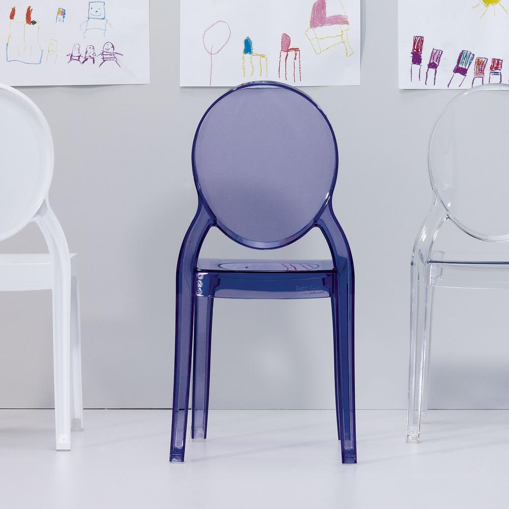 Baby Elizabeth Kids Chair Transparent Violet. Picture 6