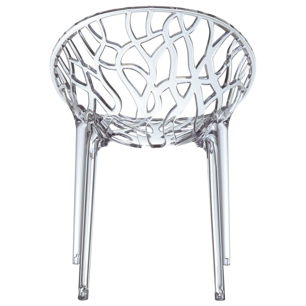 Modern Dining Chair, Set of 2, Transparent, Belen Kox. Picture 3