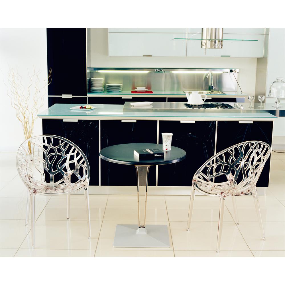 Modern Dining Chair, Set of 2, Transparent, Belen Kox. Picture 6