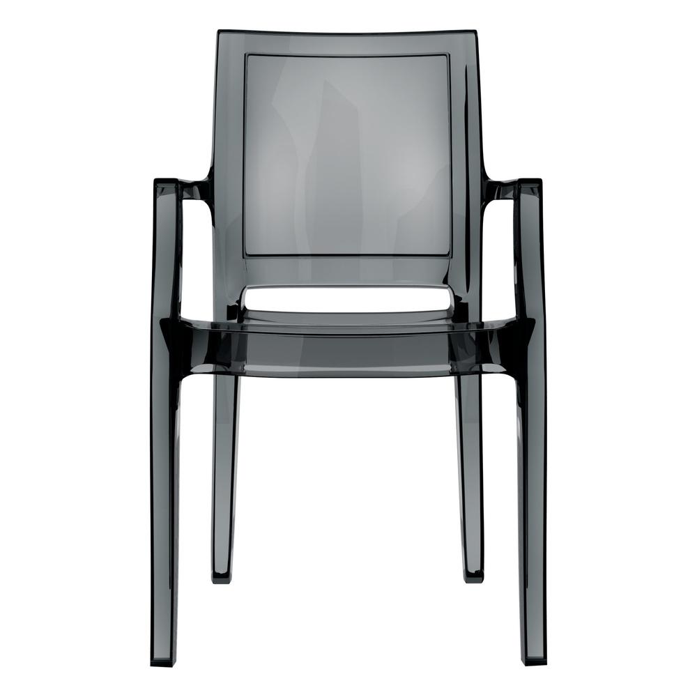 Dining Chair, Set of 4, Transparent Black, Belen Kox. Picture 3