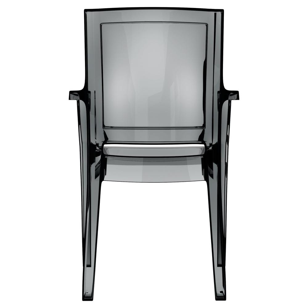 Arthur Polycarbonate Modern Dining Chair Transparent Black, Set of 4. Picture 5