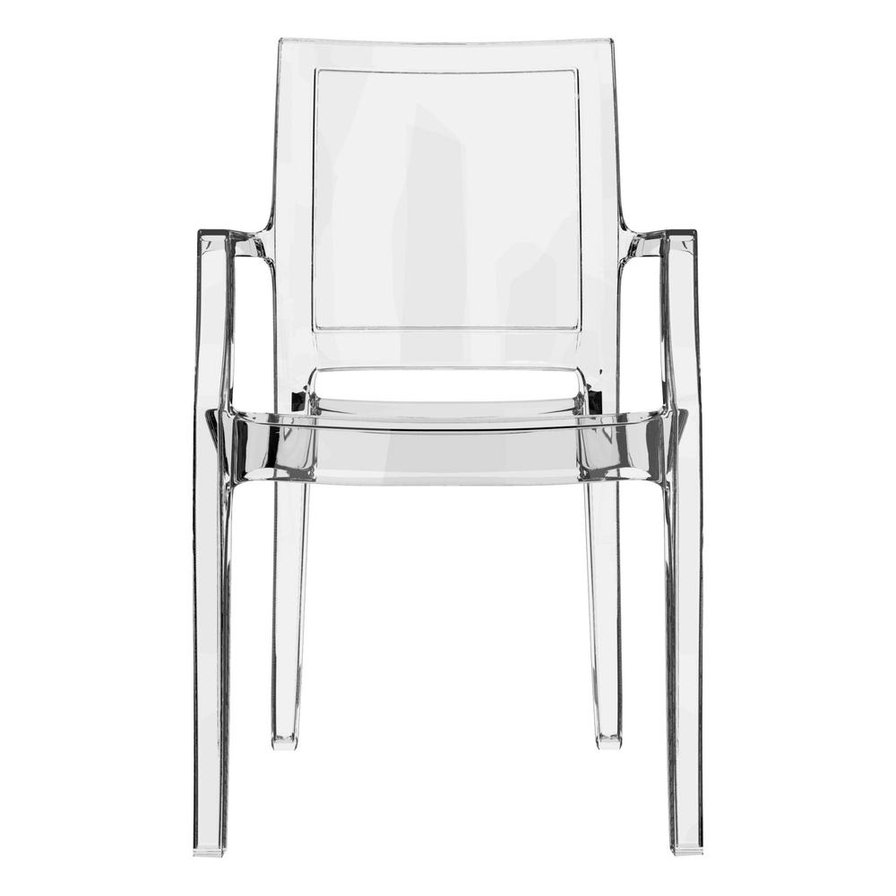 Arthur Polycarbonate Modern Dining Chair Transparent Clear, Set of 4. Picture 3