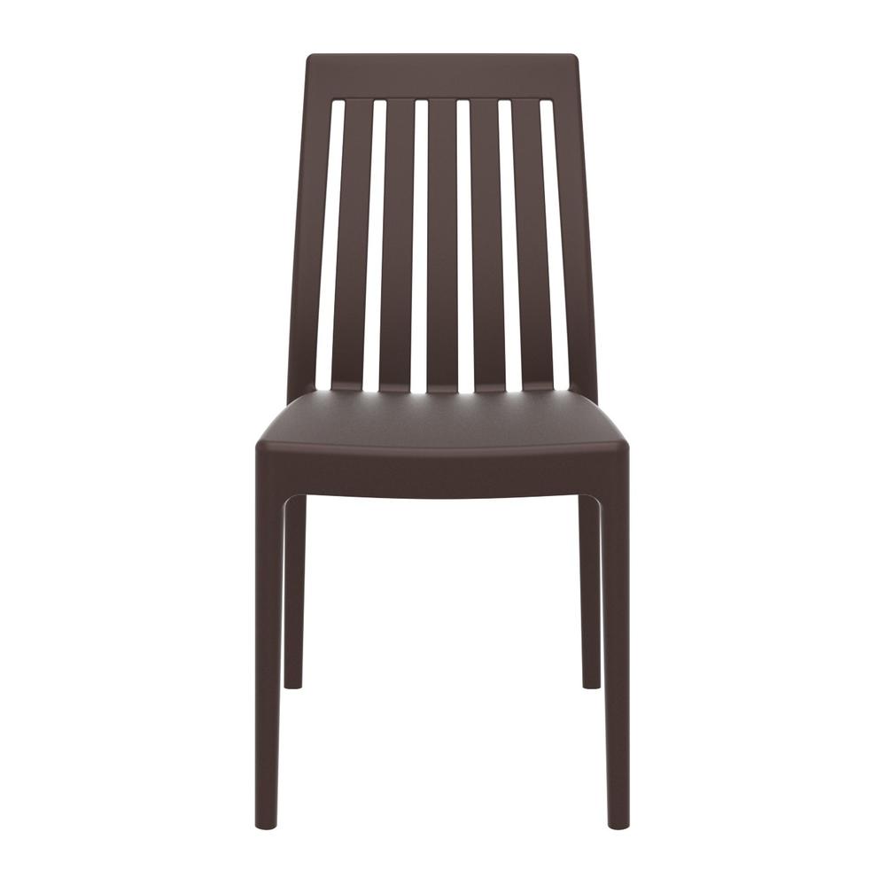 High-Back Dining Chair, Set of 2, Brown, Belen Kox. Picture 3