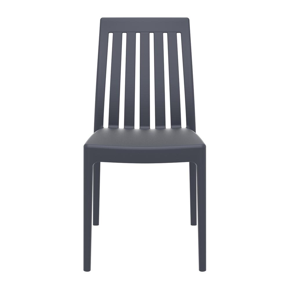 High-Back Dining Chair, Set of 2, Dark Gray, Belen Kox. Picture 3