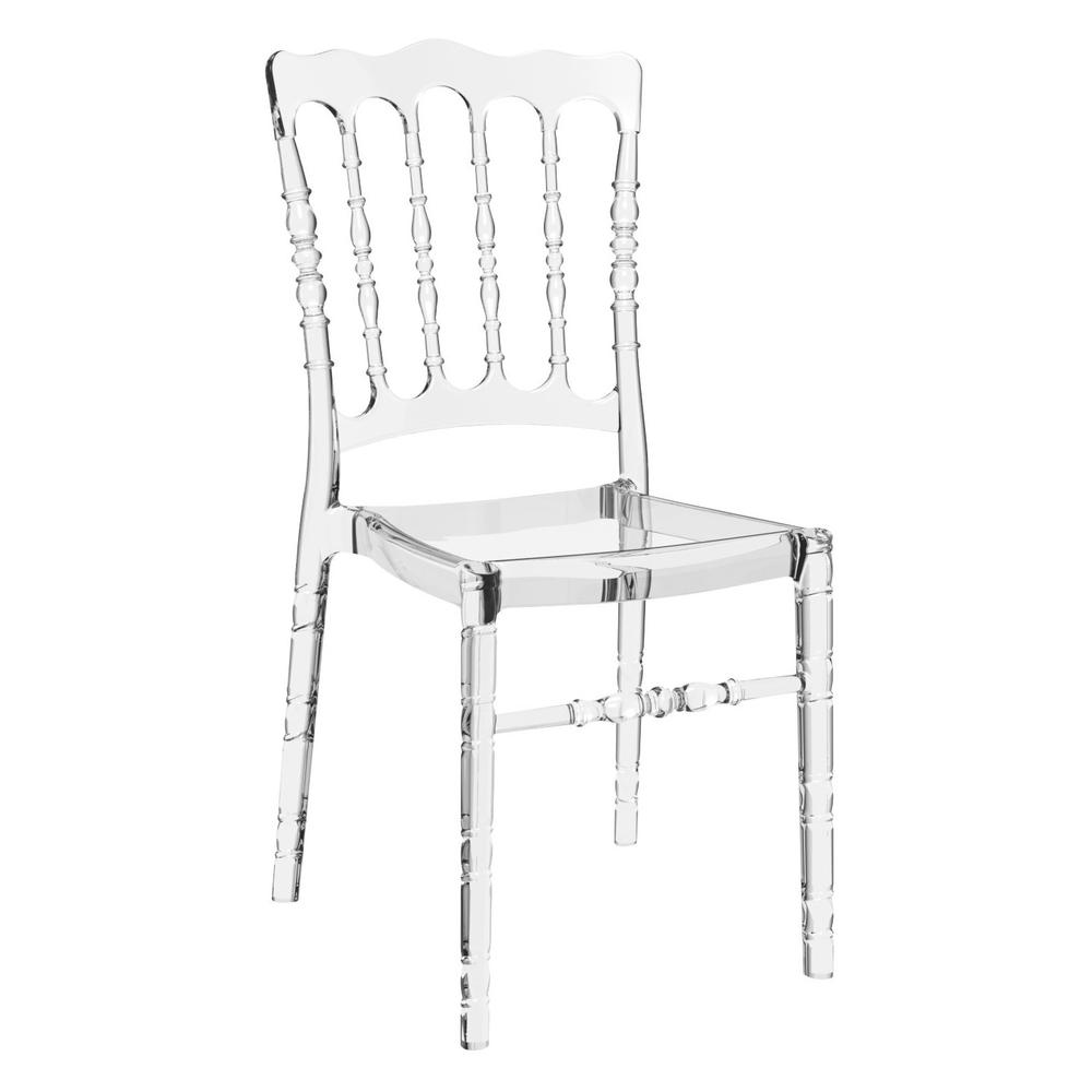 Opera Polycarbonate Dining Chair Transparent Clear, Set of 2. The main picture.