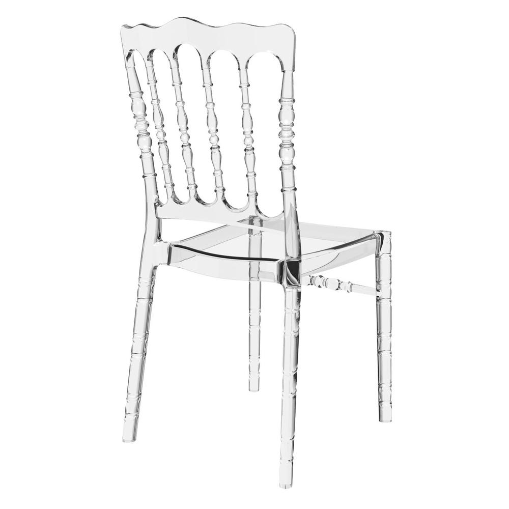 Opera Polycarbonate Dining Chair Transparent Clear, Set of 2. Picture 2