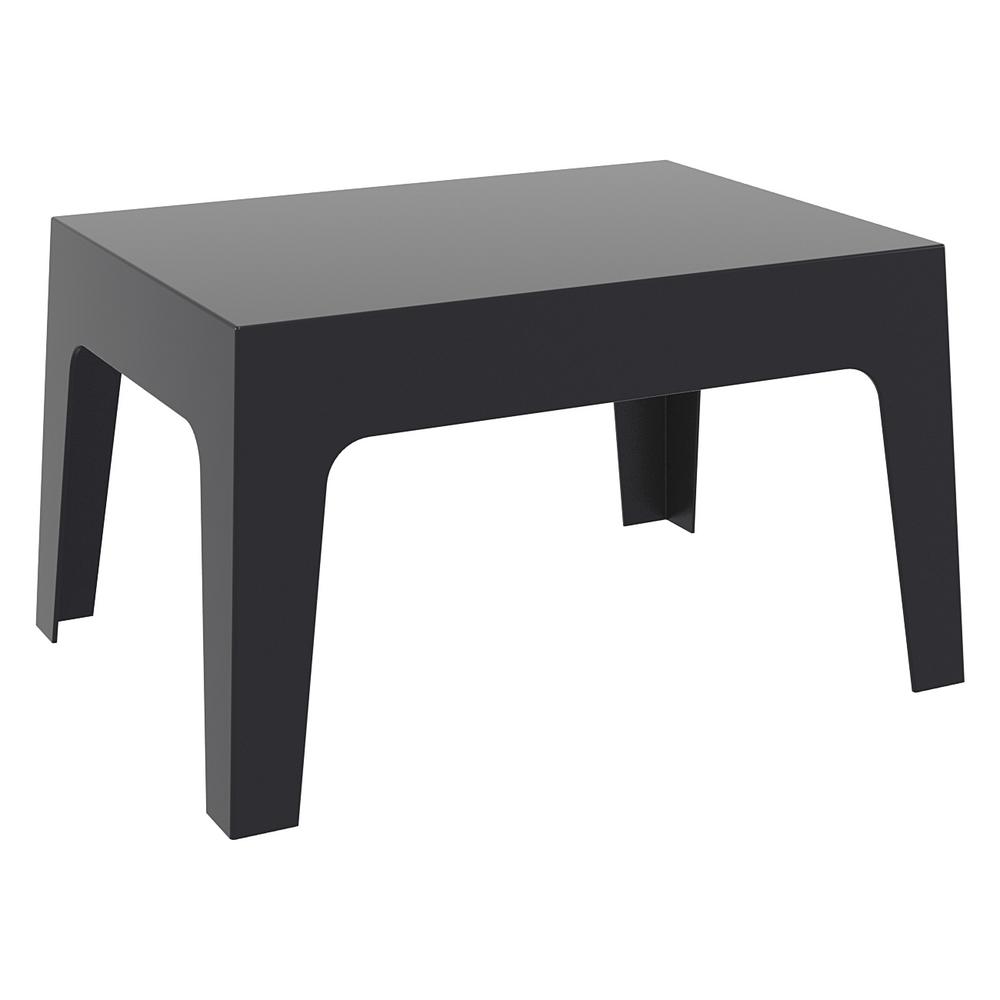 Box Resin Outdoor Center Table Black. Picture 1