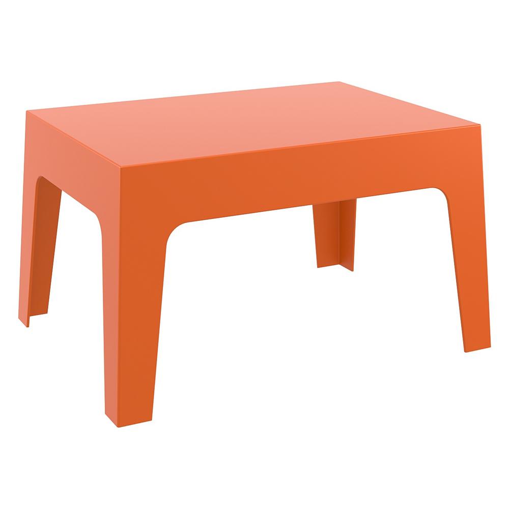 Box Resin Outdoor Center Table Orange. Picture 1