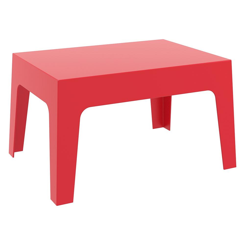 Box Resin Outdoor Center Table Red. Picture 1