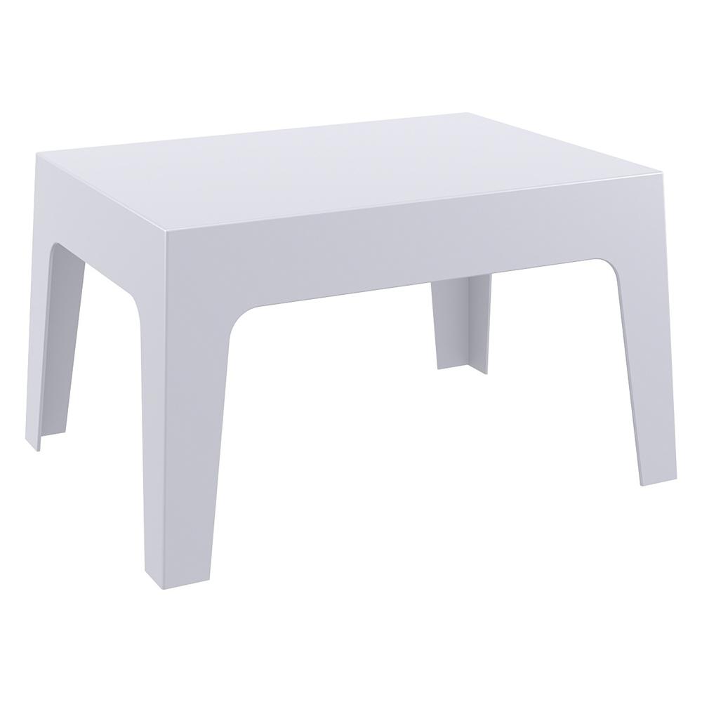 Box Resin Outdoor Center Table Silver Gray. Picture 1