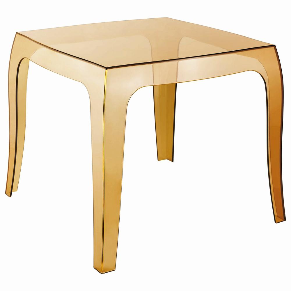 Polycarbonate Side Table, Transparent Amber, Belen Kox. Picture 1
