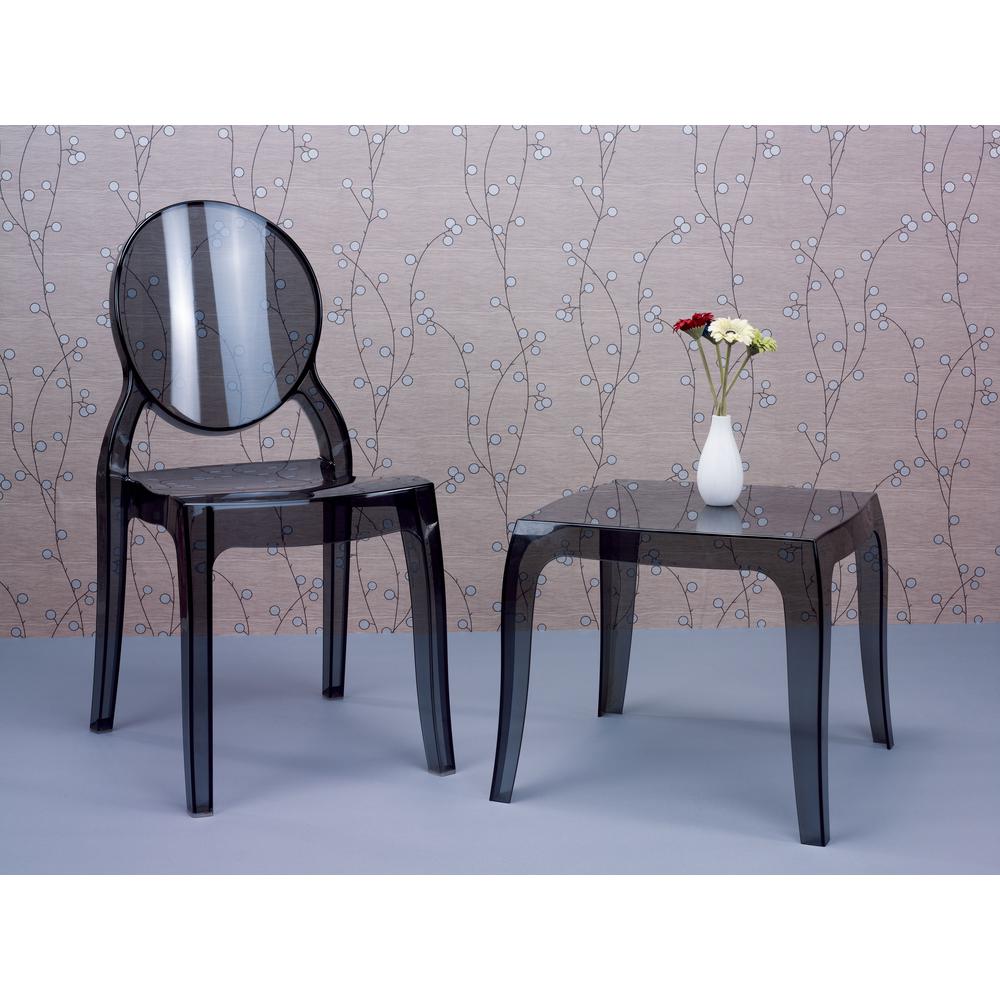 Polycarbonate Side Table, Transparent Black, Belen Kox. Picture 6