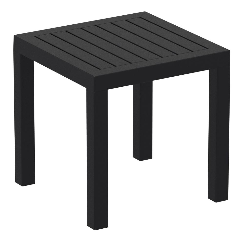 Ocean Square Resin Side Table Black. Picture 1