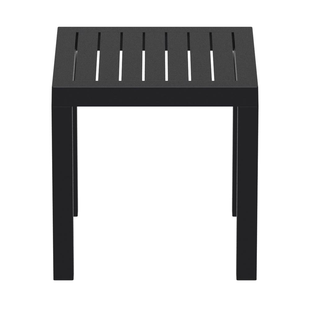 Ocean Square Resin Side Table Black. Picture 2