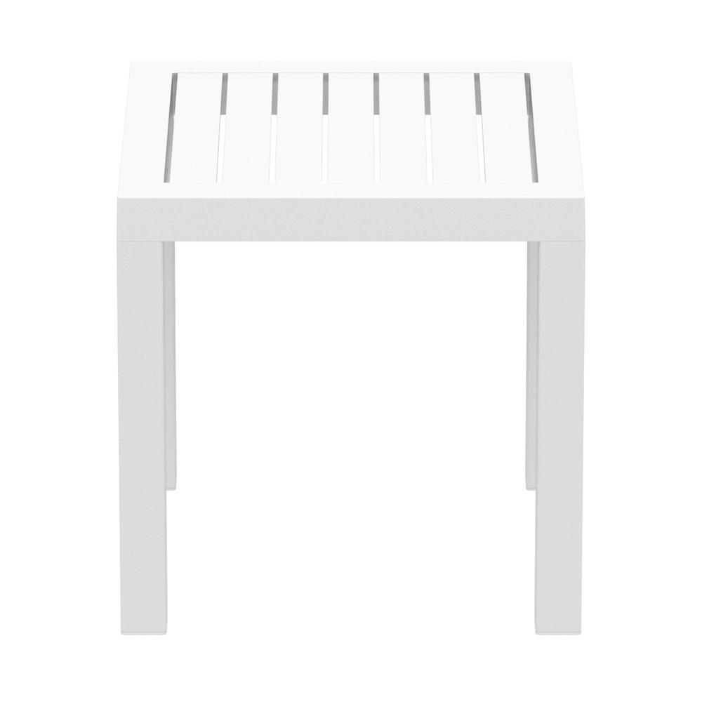 Ocean Square Resin Side Table White. Picture 2