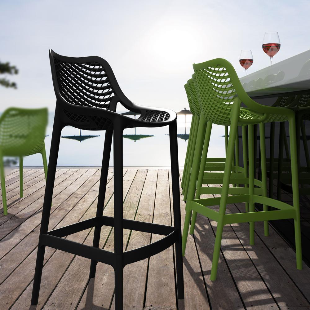 Outdoor Bar Chair, Set of 2, Black, Belen Kox. Picture 6