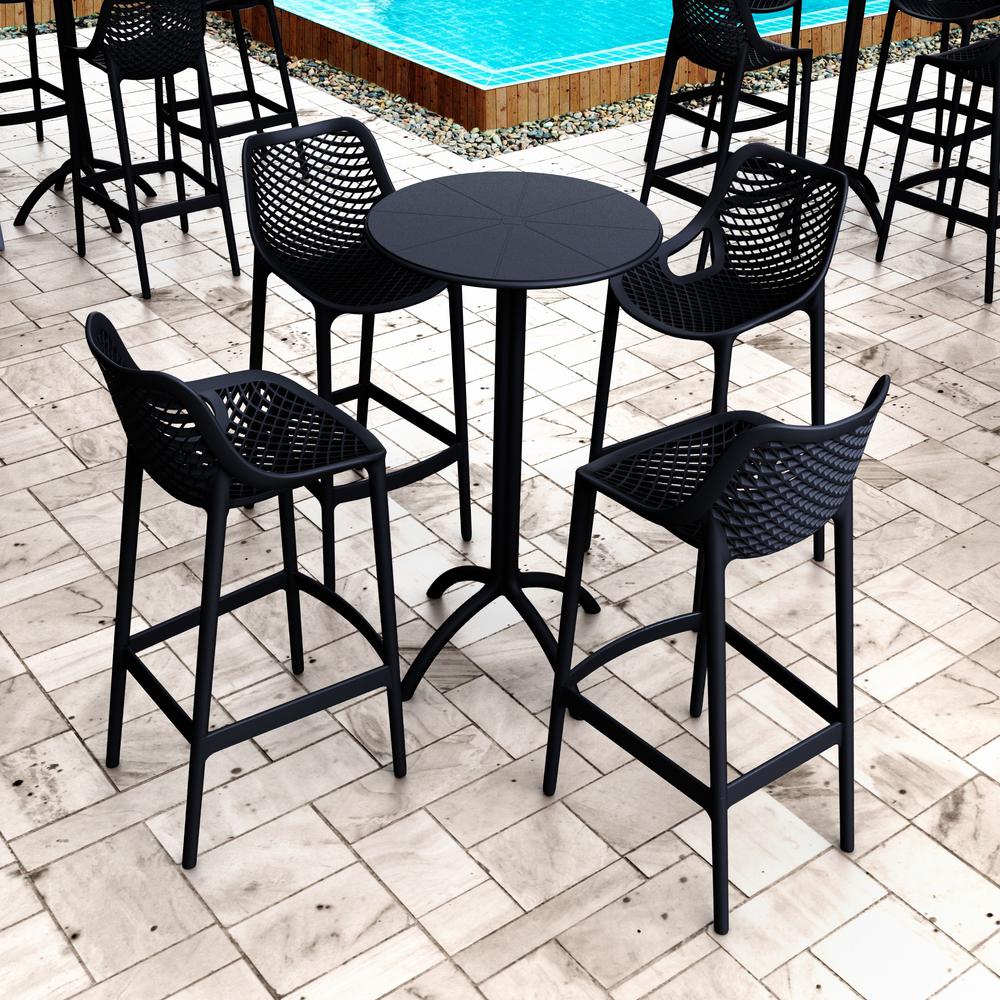 Outdoor Bar Chair, Set of 2, Black, Belen Kox. Picture 8