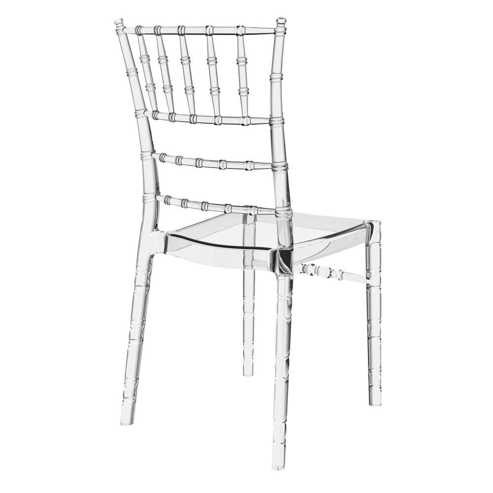 Polycarbonate Dining Chair, Set of 2, Transparent Clear, Belen Kox. Picture 2