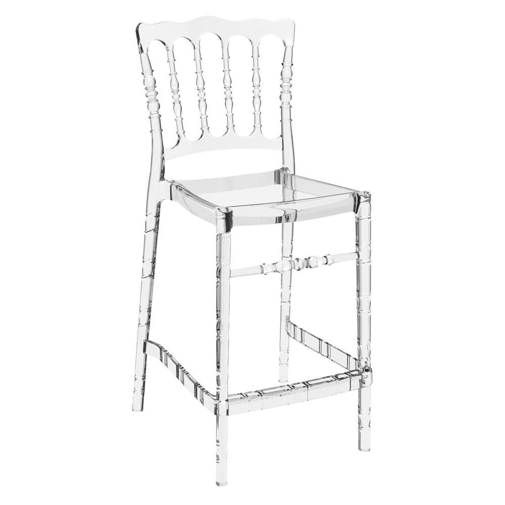 Opera Polycarbonate Counter Stool Transparent Clear, Set of 2. Picture 1