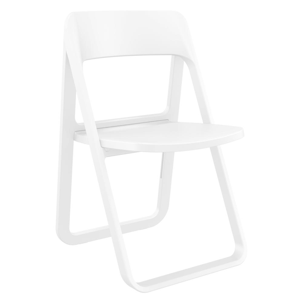 Dream Folding Outdoor Bistro Set with 2 Chairs White. Picture 2