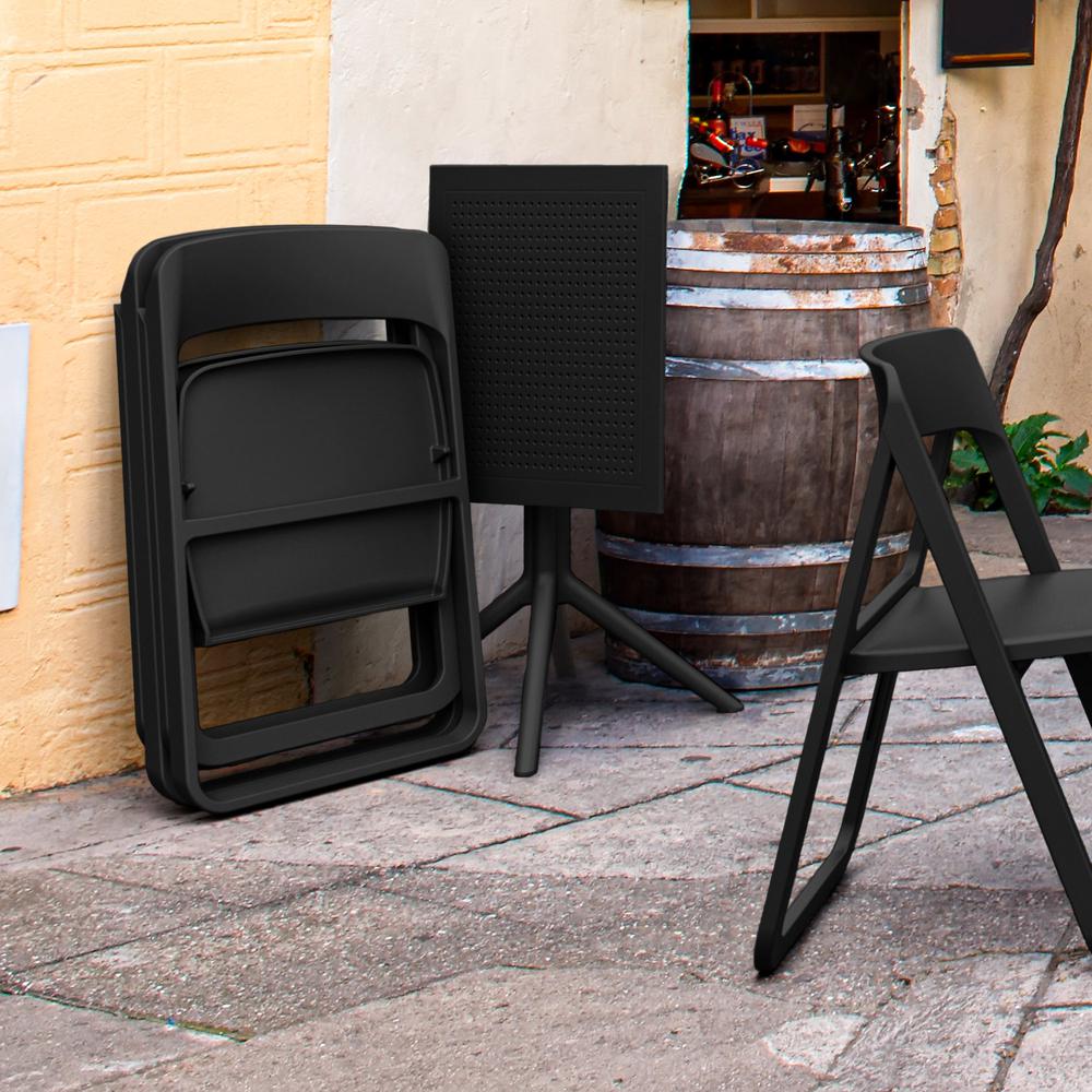 Dream Folding Outdoor Chair Black. Picture 9