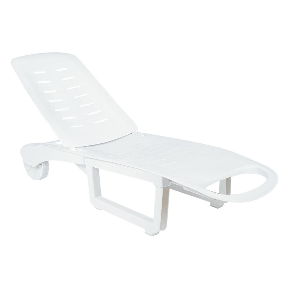 Sundance Pool Chaise Lounge White, Set of 2. Picture 1