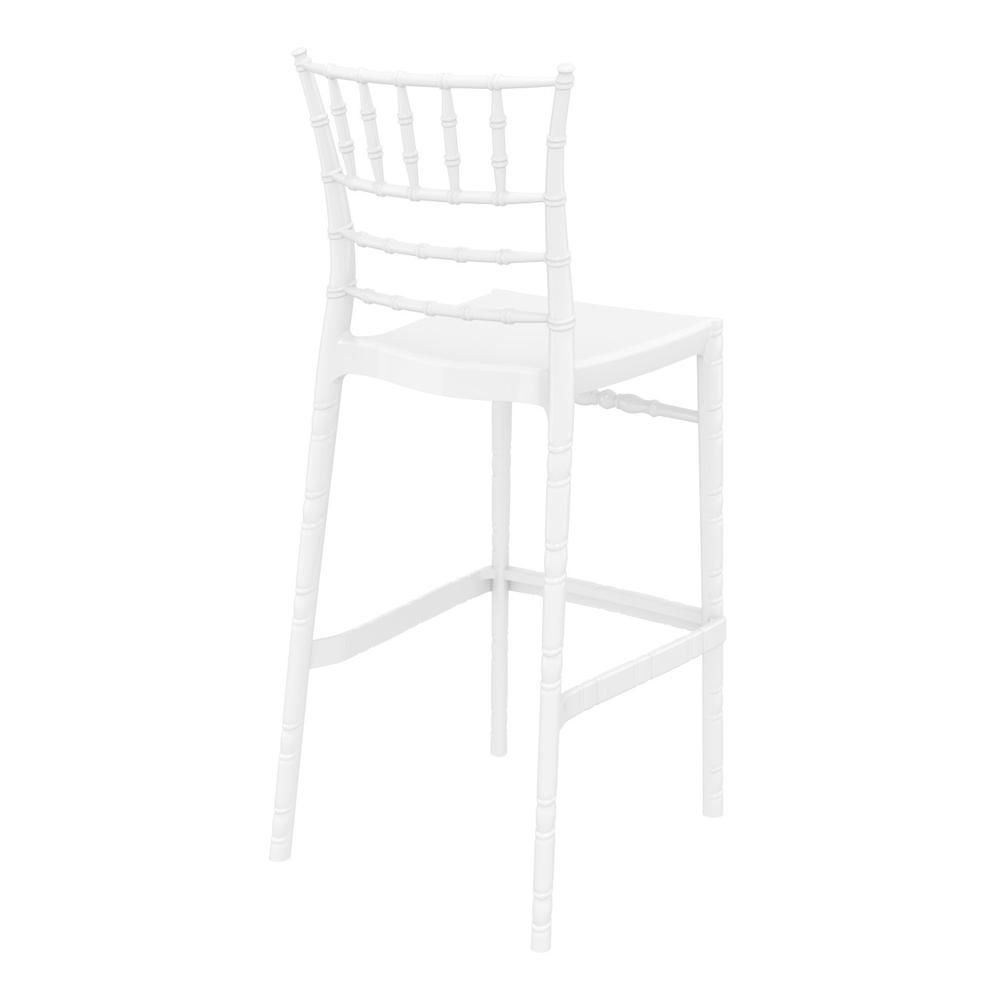 Polycarbonate Bar Stool, Glossy White, Set of 2, Belen Kox. Picture 2