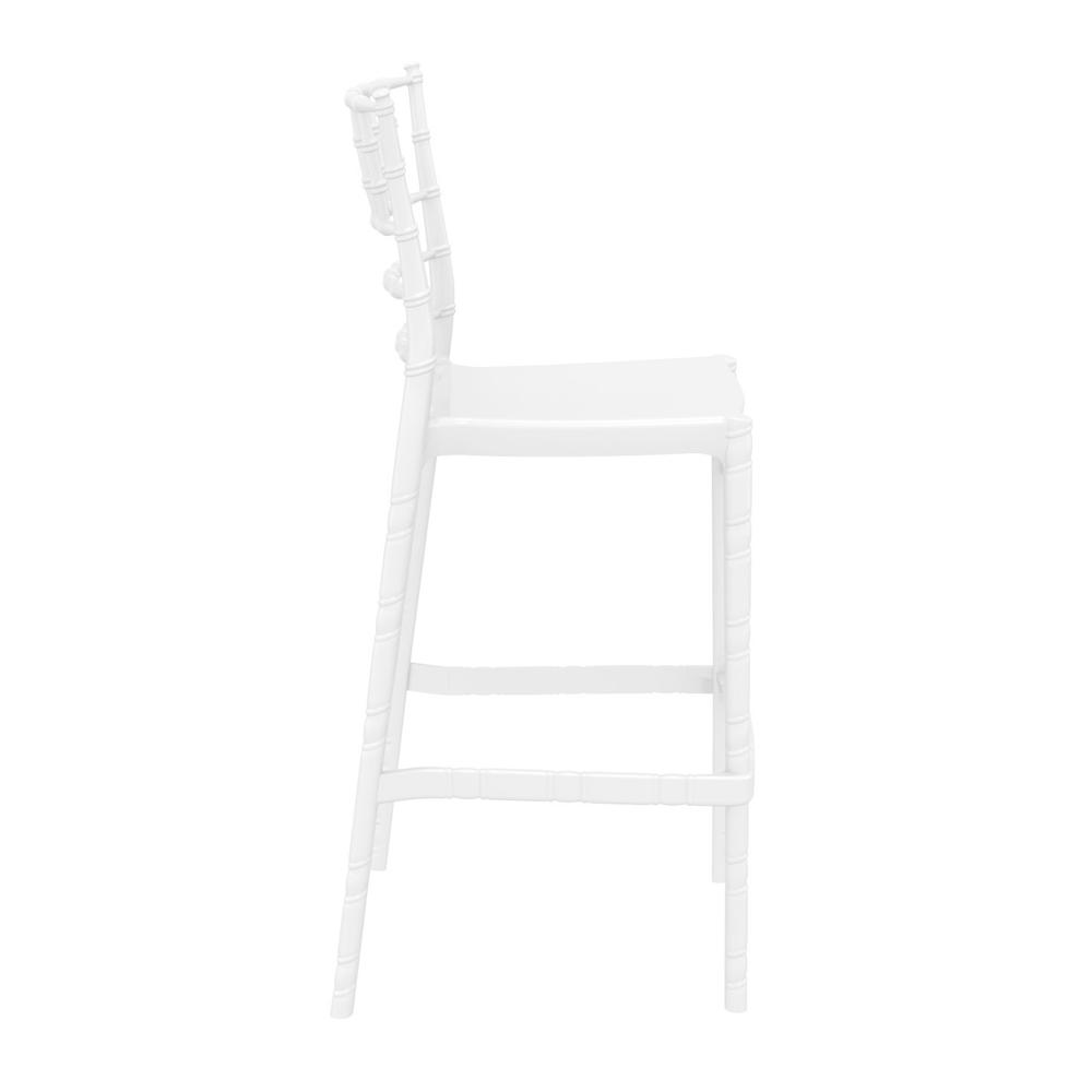 Polycarbonate Bar Stool, Glossy White, Set of 2, Belen Kox. Picture 4
