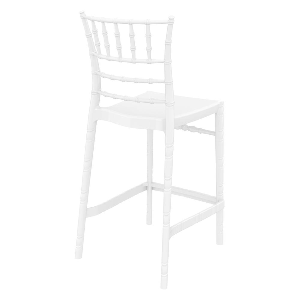 Chiavari Polycarbonate Counter Stool Glossy White, Set of 2. Picture 2