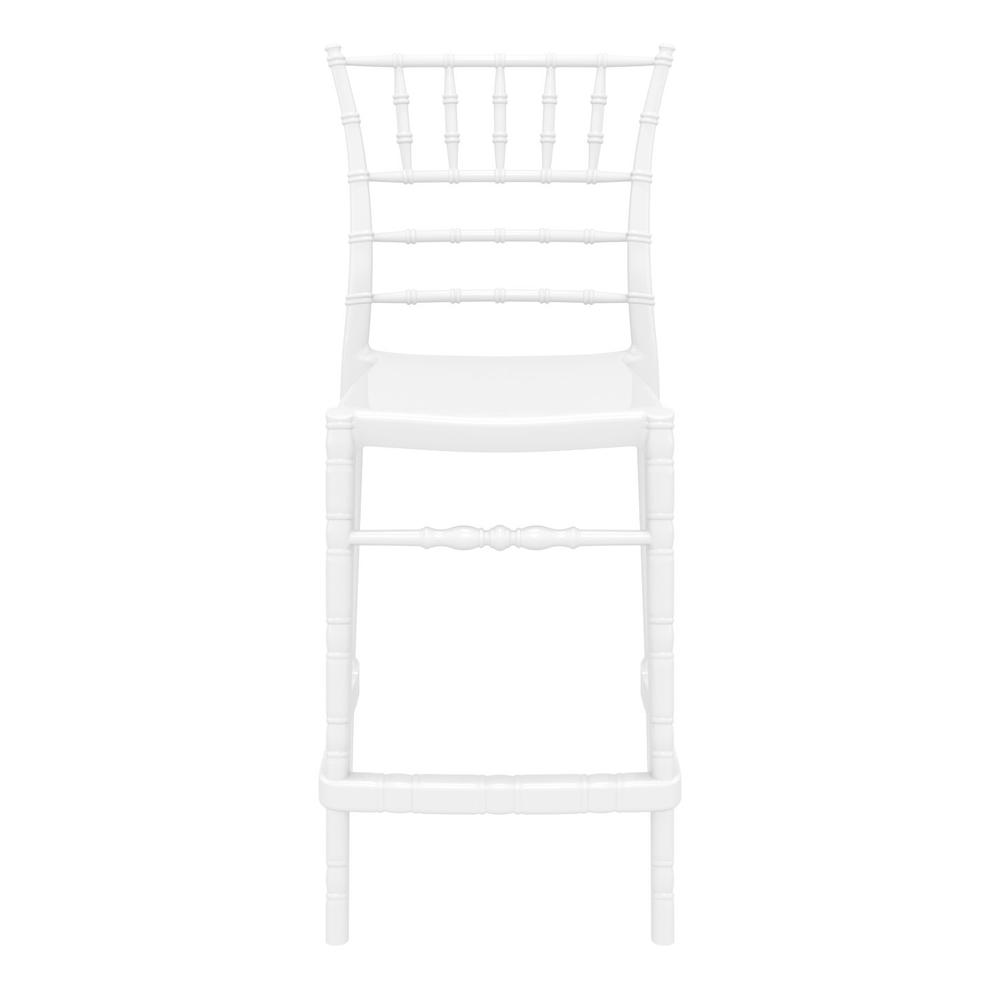 Chiavari Polycarbonate Counter Stool Glossy White, Set of 2. Picture 3