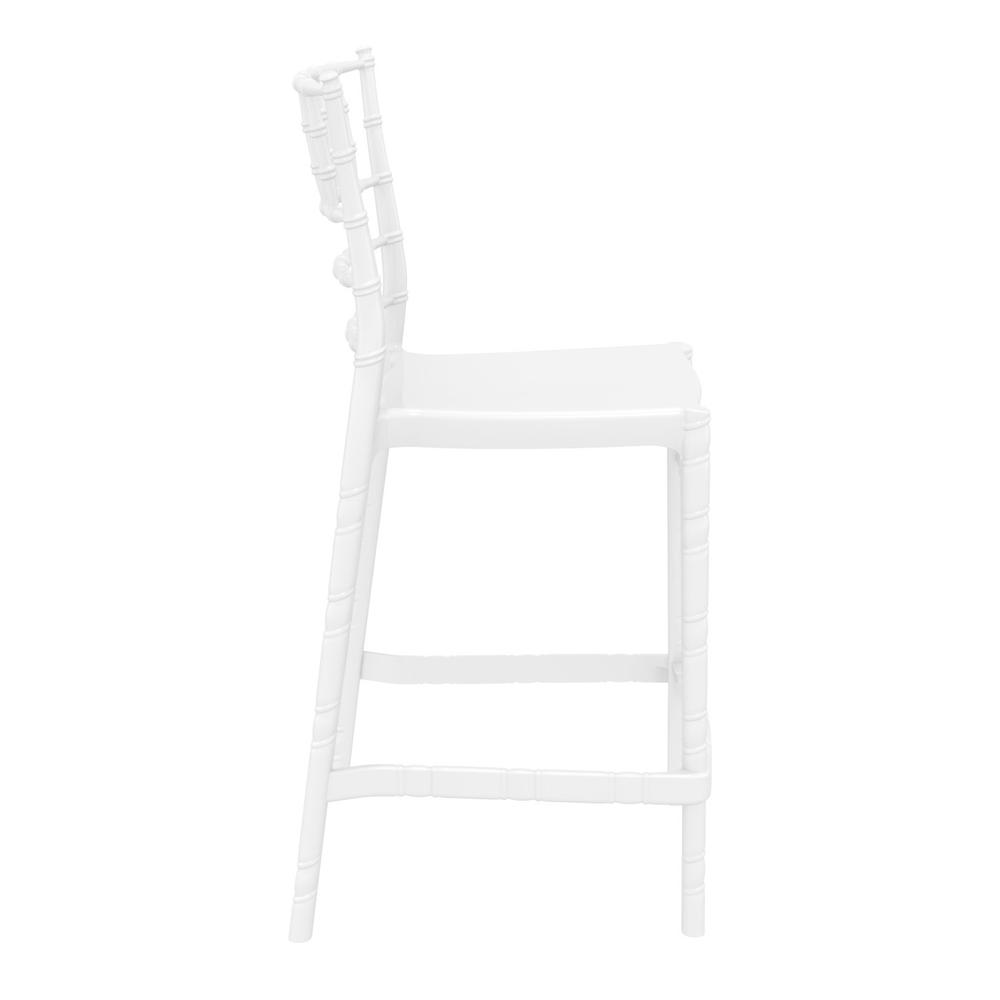 Chiavari Polycarbonate Counter Stool Glossy White, Set of 2. Picture 4