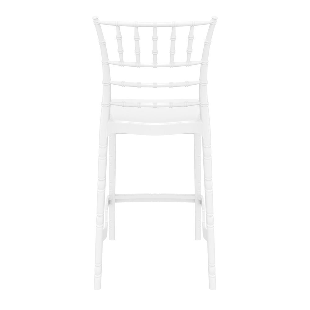 Chiavari Polycarbonate Counter Stool Glossy White, Set of 2. Picture 5