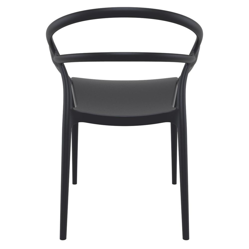 Mila Dining Arm Chair Black, set of 2. Picture 4