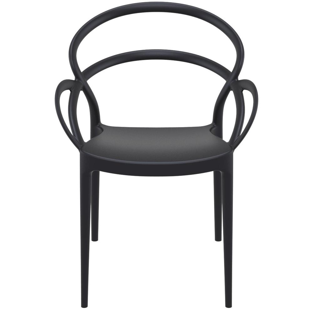 Mila Dining Arm Chair Black, set of 2. Picture 5