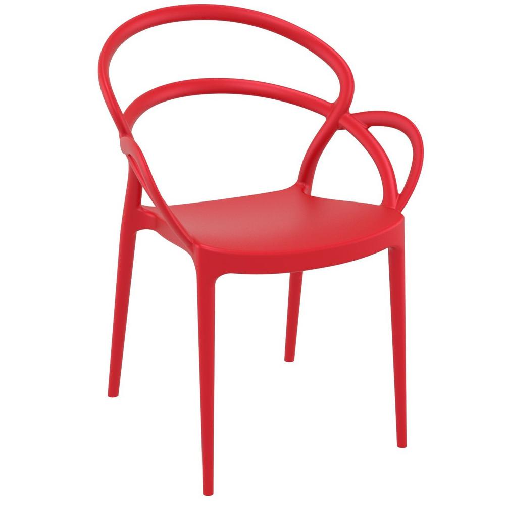 Mila Dining Arm Chair Red, Set of 2. Picture 1