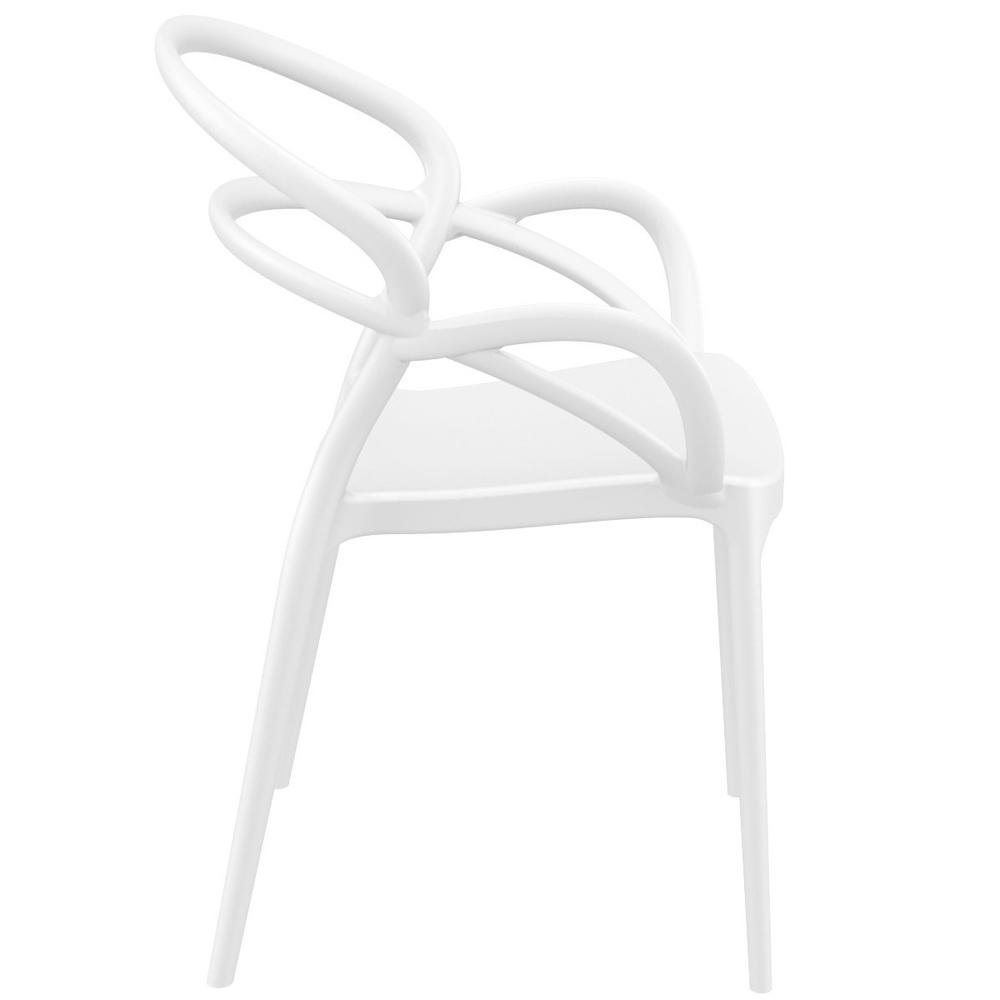 Mila Dining Arm Chair White, Set of 2. Picture 3