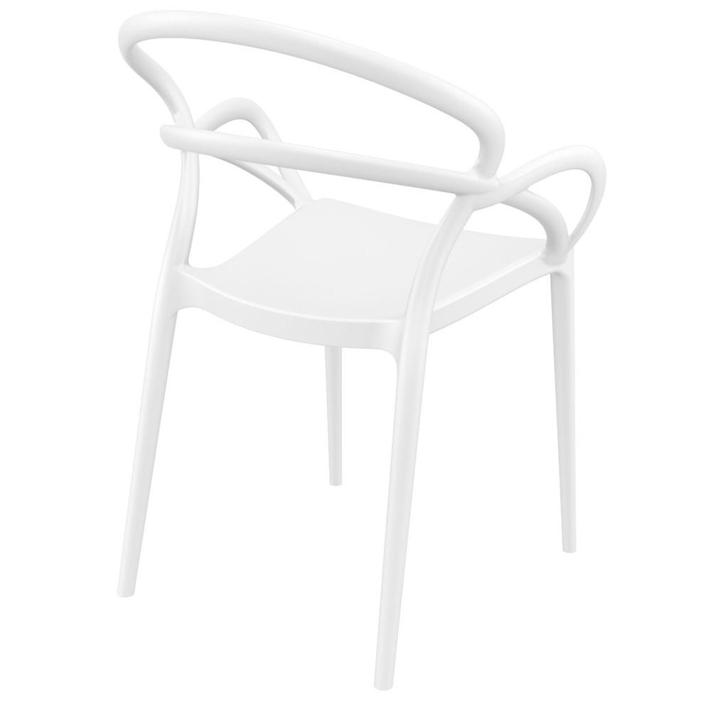 Mila Dining Arm Chair White, Set of 2. Picture 4
