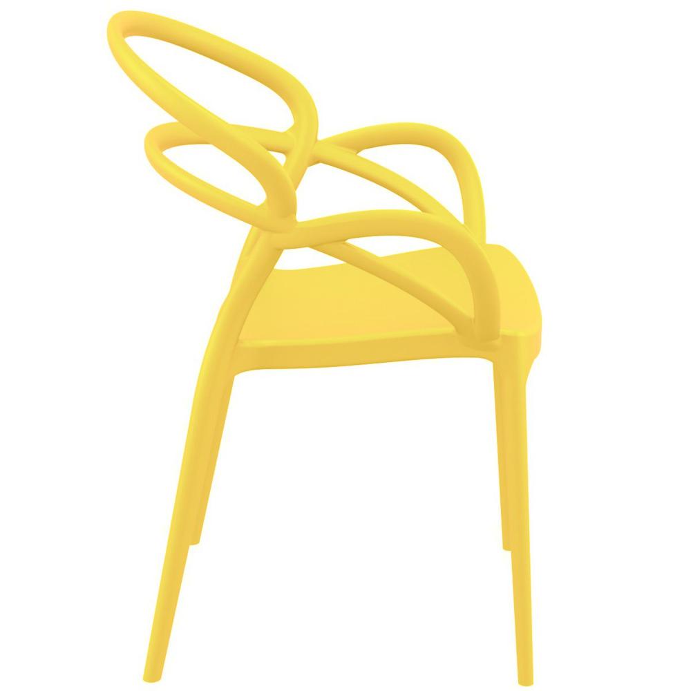 Mila Dining Arm Chair Yellow, Set of 2. Picture 4