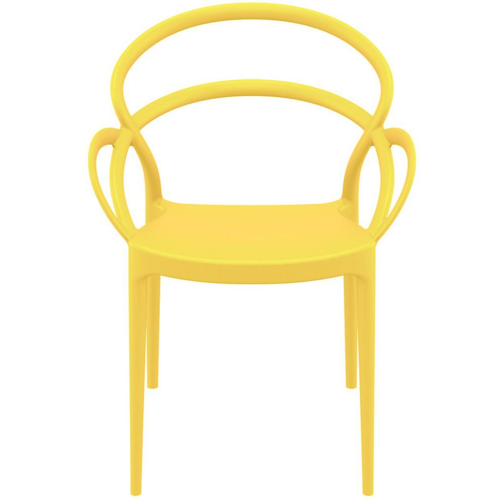 Mila Dining Arm Chair Yellow, Set of 2. Picture 5