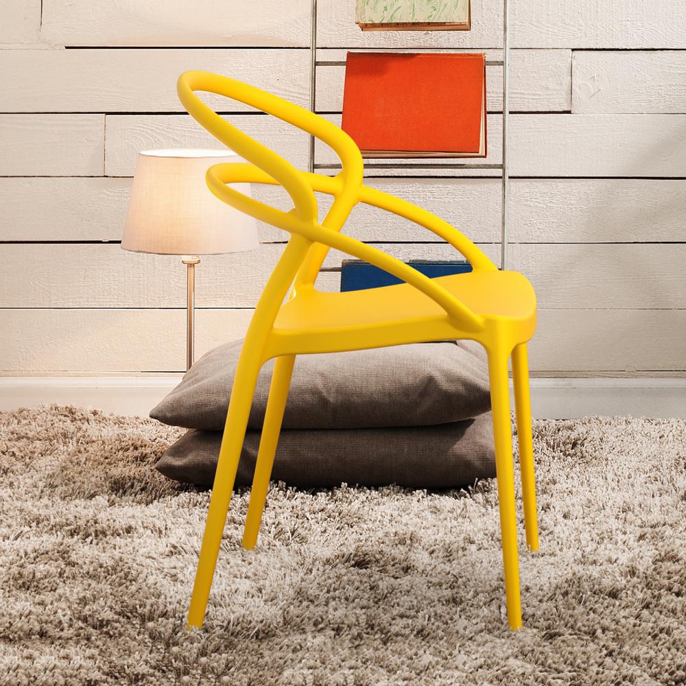 Pia Dining Chair Yellow, Set of 2. Picture 6