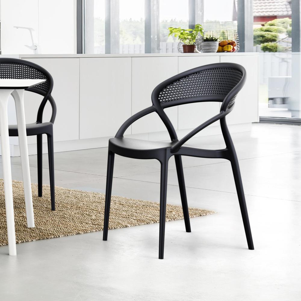 Sunset Dining Chair Black, Set of 2. Picture 7