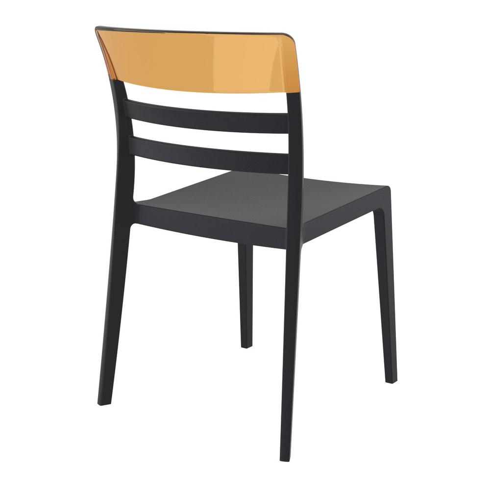 Dining Chair, Set of 2, Black Transparent Amber, Belen Kox. Picture 1